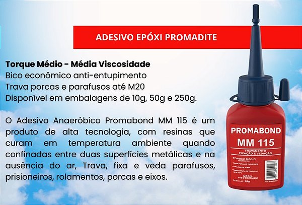 Cola Instantânea Multiuso MM 115 - Promabond (10g)