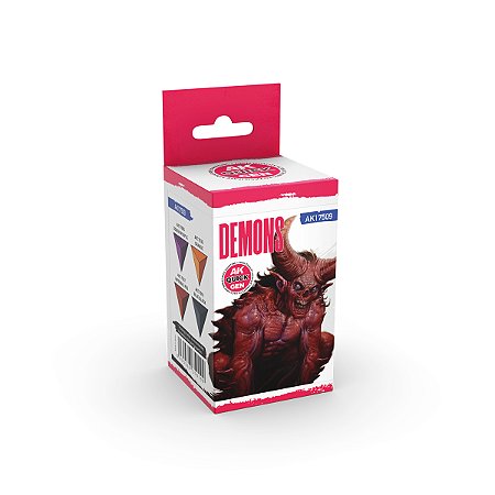 Conjunto Tintas Acrílicas Quick Gen DEMONS - AK Interactive (Box x4 18ml)