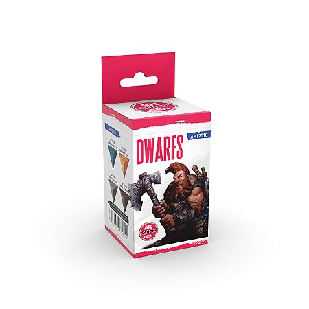 Conjunto Tintas Acrílicas Quick Gen DWARFS - AK Interactive (Box x4 18ml)