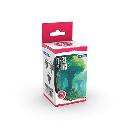 Conjunto Tintas Acrílicas Quick Gen FOREST & JUNGLE - AK Interactive (Box x3 18ml)