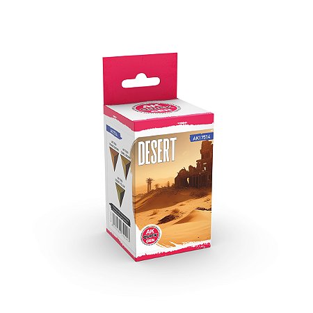 Conjunto Tintas Acrílicas Quick Gen DESERT - AK Interactive (Box x3 18ml)