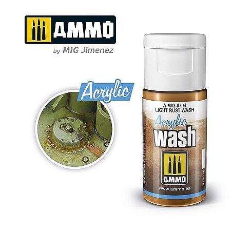 Wash Acrílico - LIGHT RUST WASH - AMMO (15ml)