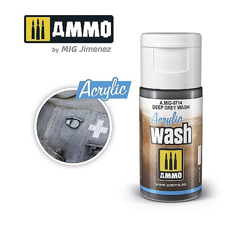 Wash Acrílico - DEEP GREY WASH - AMMO (15ml)