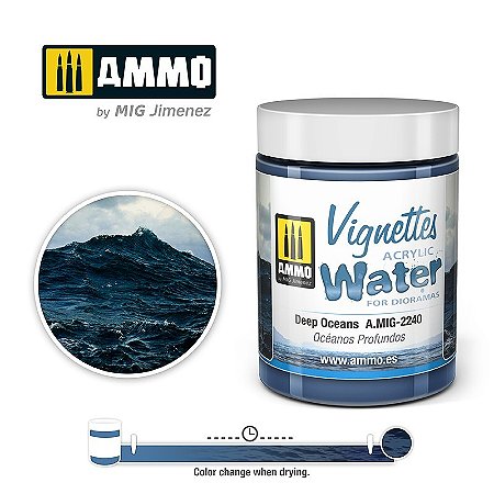 Gel Acrílico para simular Água - DEEP OCEANS - AMMO (100ml)