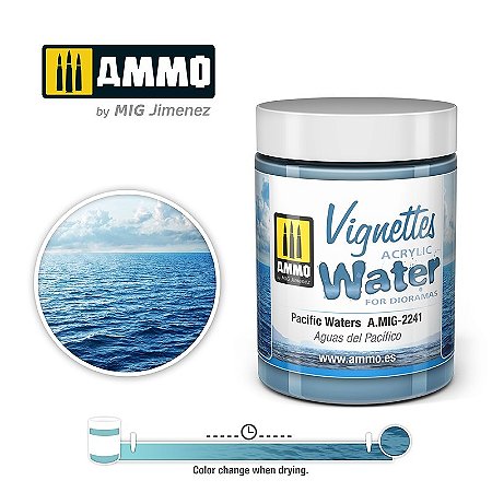 Gel Acrílico para simular Águas do Pacífico - PACIFIC WATERS - AMMO (100ml)
