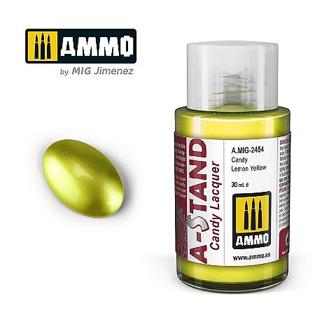 Tinta Metálica A-STAND Candy - LEMON YELLOW - AMMO (30ml)