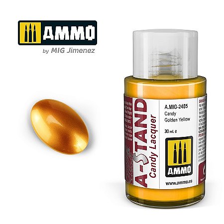 Tinta Metálica A-STAND Candy - GOLDEN YELLOW - AMMO (30ml)