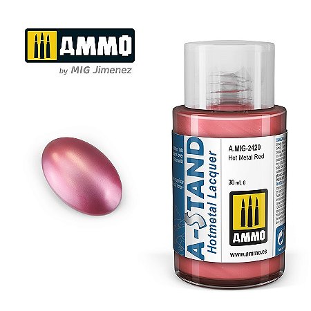Tinta Metálica A-STAND Hot Metal - RED - AMMO (30ml)
