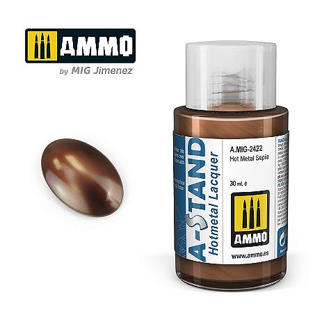 Tinta Metálica A-STAND Hot Metal - SÉPIA - AMMO (30ml)