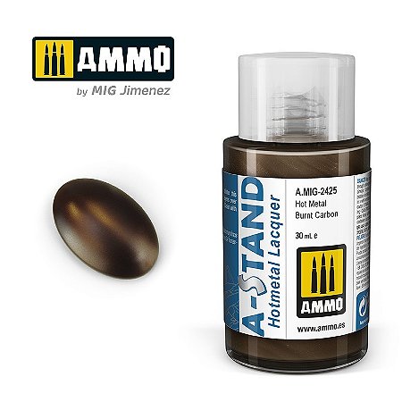 Tinta Metálica A-STAND Hot Metal - BURNT CARBON - AMMO (30ml)