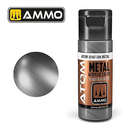 Tinta Metálica ATOM METALLIC - GUN METAL - AMMO (20ml)