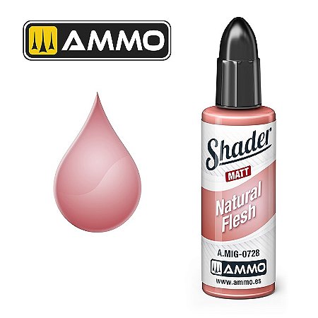Tinta Acrílica SHADER Fosco - NATURAL FLESH - AMMO (10ml)