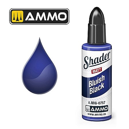 Tinta Acrílica SHADER Fosco - BLUISH BLACK - AMMO (10ml)