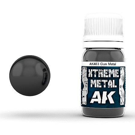 Xtreme Metal GUN METAL - AK Interactive (30ml)