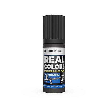 Tinta Laca Real Colors GUN METAL - AK Interactive (17ml)