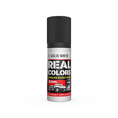 Tinta Laca Real Colors SOLID WHITE - AK Interactive (17ml)