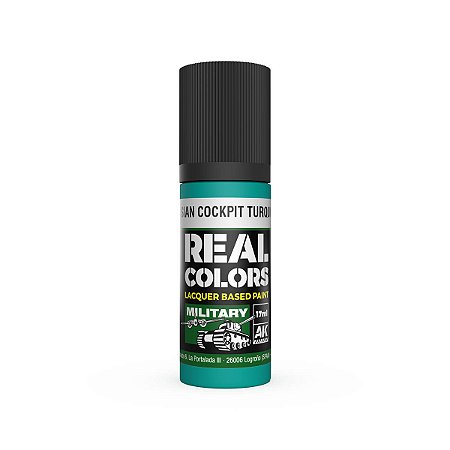 Tinta Laca Real Colors RUSSIAN COCKPIT TORQUOISE - AK Interactive (17ml)