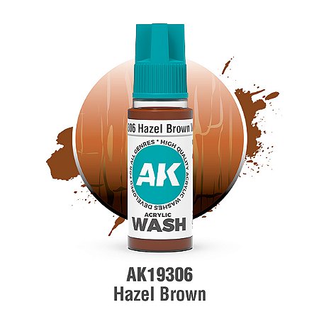 Wash Acrílico HAZEL BROWN - AK Interactive (18ml)