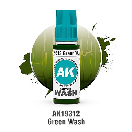 Wash Acrílico GREEN - AK Interactive (18ml)