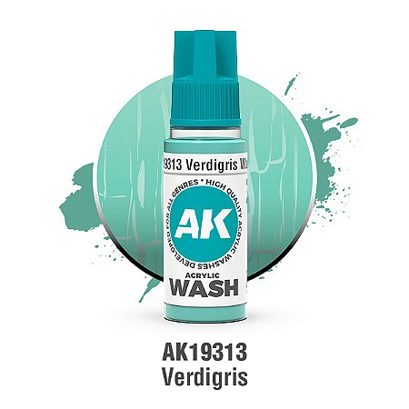 Wash Acrílico VERDIGRIS - AK Interactive (18ml)
