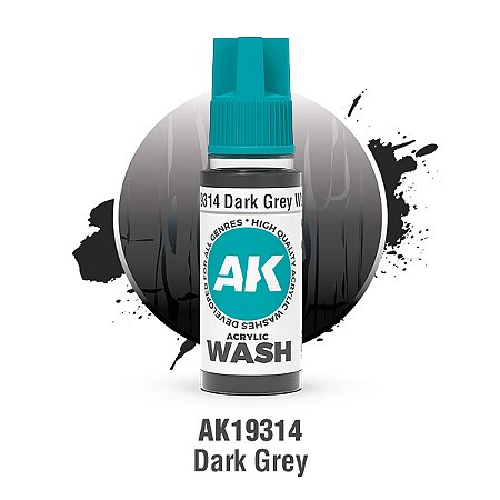 Wash Acrílico DARK GREY - AK Interactive (18ml)