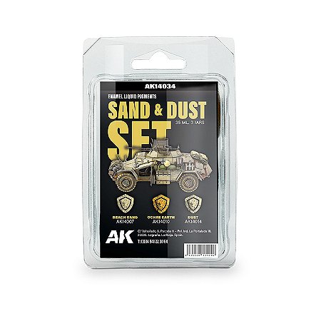 Conjunto Pigmento Líquido SAND & DUST - AK Interactive (Box x3 35ml)