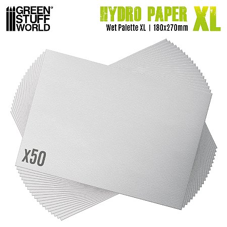 Hydro Paper (Papel 50x) para Wet Palette XL - Green Stuff World (190 x 280 mm)