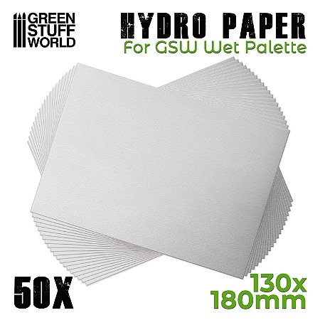 Hydro Paper (Papel 50x) para Wet Palette - Green Stuff World (130 x 180 mm)