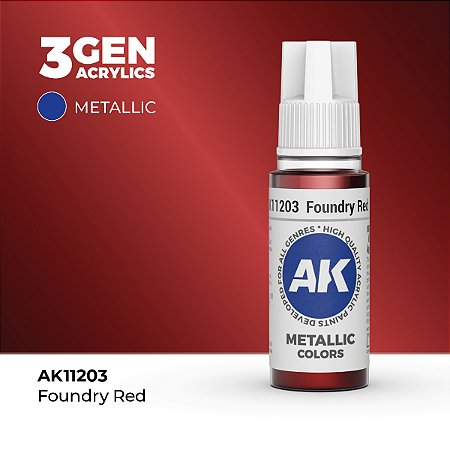 Tinta Metálica FOUNDRY RED - AK Interactive (17ml)