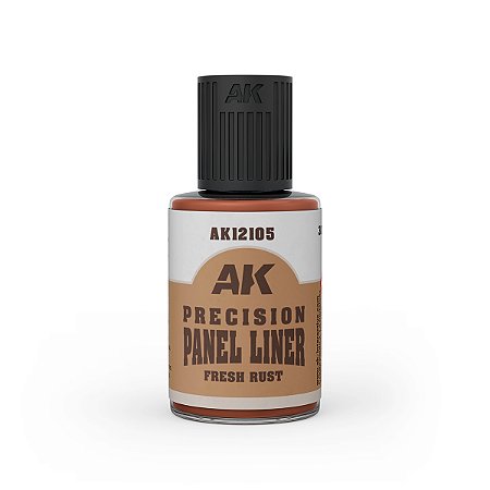 PRECISION Panel Line Wash - FRESH RUST - AK Interactive (30ml)