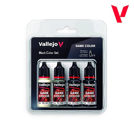 Conjunto Game Color BLACK - Vallejo (4x 18ml)