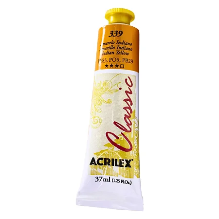 Tinta Óleo Oil Colors Classic AMARELO INDIANO - Acrilex (37ml)