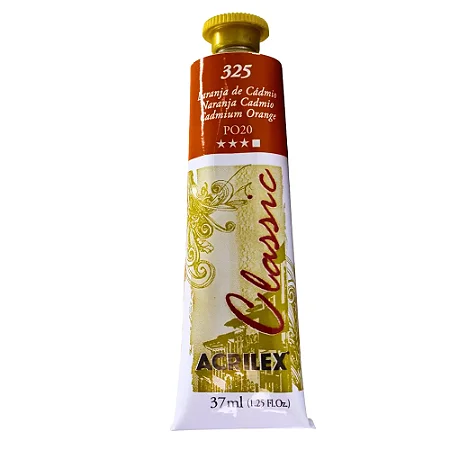 Tinta Óleo Oil Colors Classic LARANJA DE CÁDMIO - Acrilex (37ml)