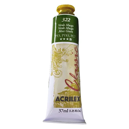 Tinta Óleo Oil Colors Classic VERDE MUSGO - Acrilex (37ml)