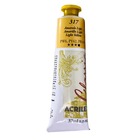 Tinta Óleo Oil Colors Classic AMARELO LIGHT - Acrilex (37ml)