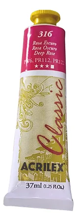 Tinta Óleo Oil Colors Classic ROSA ESCURO - Acrilex (37ml)