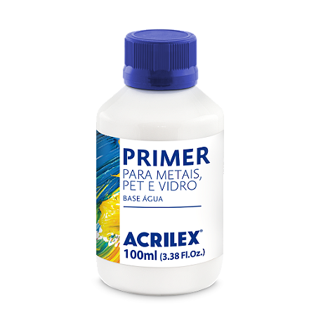 Primer para Metais, Pet e Vidro - BRANCO - Acrilex (100ml)
