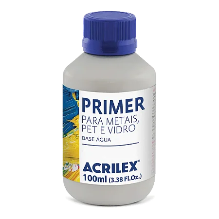 Primer para Metais, Pet e Vidro - CINZA - Acrilex (100ml)