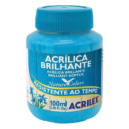 Tinta Acrílica Brilhante AZUL CELESTE - Acrilex (100ml)