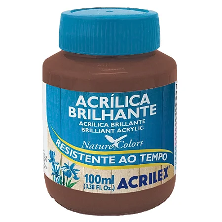 Tinta Acrílica Brilhante MARROM - Acrilex (100ml)