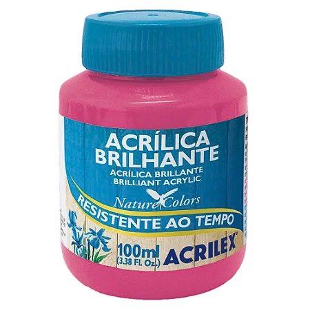 Tinta Acrílica Brilhante ROSA ESCURO - Acrilex (100ml)
