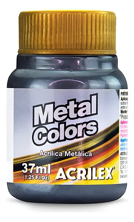 Tinta Metálica PRETO - Acrilex (37ml)
