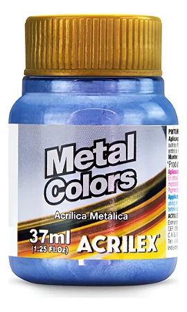 Tinta Metálica AZUL MAR - Acrilex (37ml)