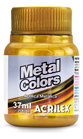 Tinta Metálica DOURADO SOLAR - Acrilex (37ml)