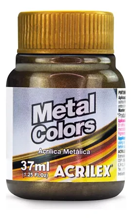 Tinta Metálica OURO NEGRO - Acrilex (37ml)