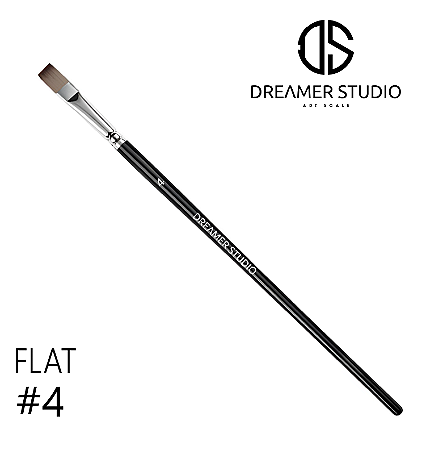 Pincel Flat de Nylon - Dreamer Studio - nº 4