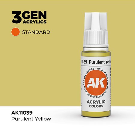 Tinta Acrílica PURULENT YELLOW - AK Interactive (17ml)