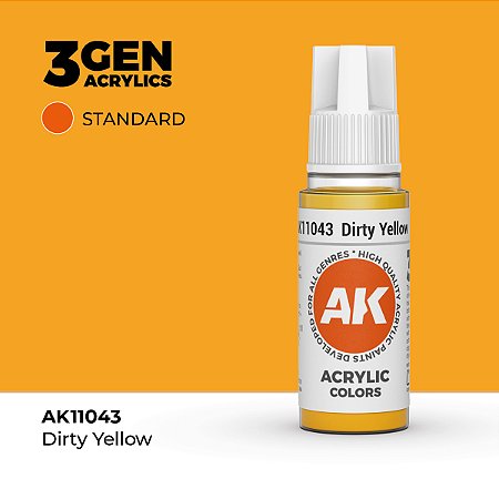 Tinta Acrílica DIRTY YELLOW - AK Interactive (17ml)