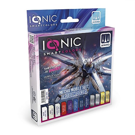 Conjunto Tintas Acrílicas: Mecha Mobile Suit - FREEDOM COLORS - IONIC Smart Colors (12x 20ml)