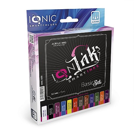 Conjunto Tintas Acrílicas: IONINKS BASIC SET - IONIC Smart Colors (12x 17ml)